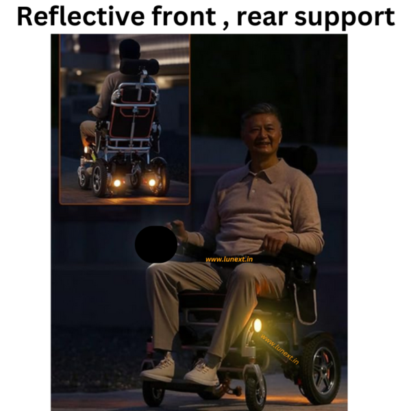 TRAVEL ELECTRIC WHEELCHAIR INDIA-Aluminium-Best price No1 - Image 6
