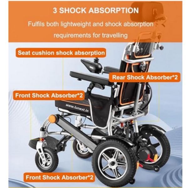TRAVEL ELECTRIC WHEELCHAIR INDIA-Aluminium-Best price No1 - Image 4