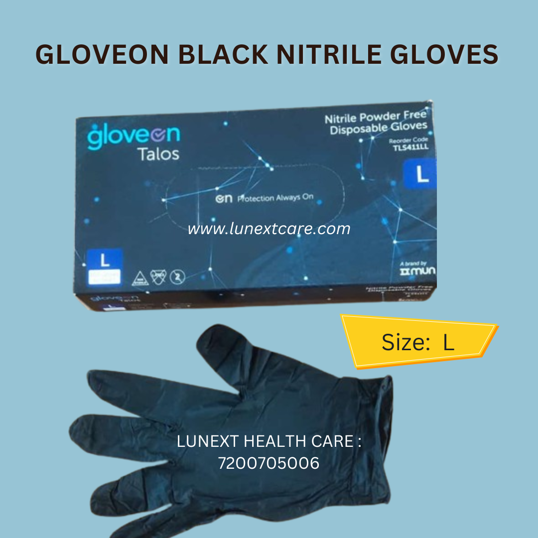 GLOVEON TALOS BLACK NITRILE GLOVES Chennai