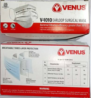 VENUS V1010 Facemask -Earloop Model-PACK OF 50-Best price