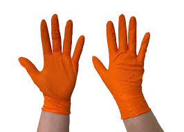 INDUSTRIAL ORANGE NITRILE GLOVES Chennai