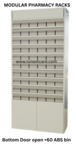 Modular Pharmacy Rack with 60 bin
